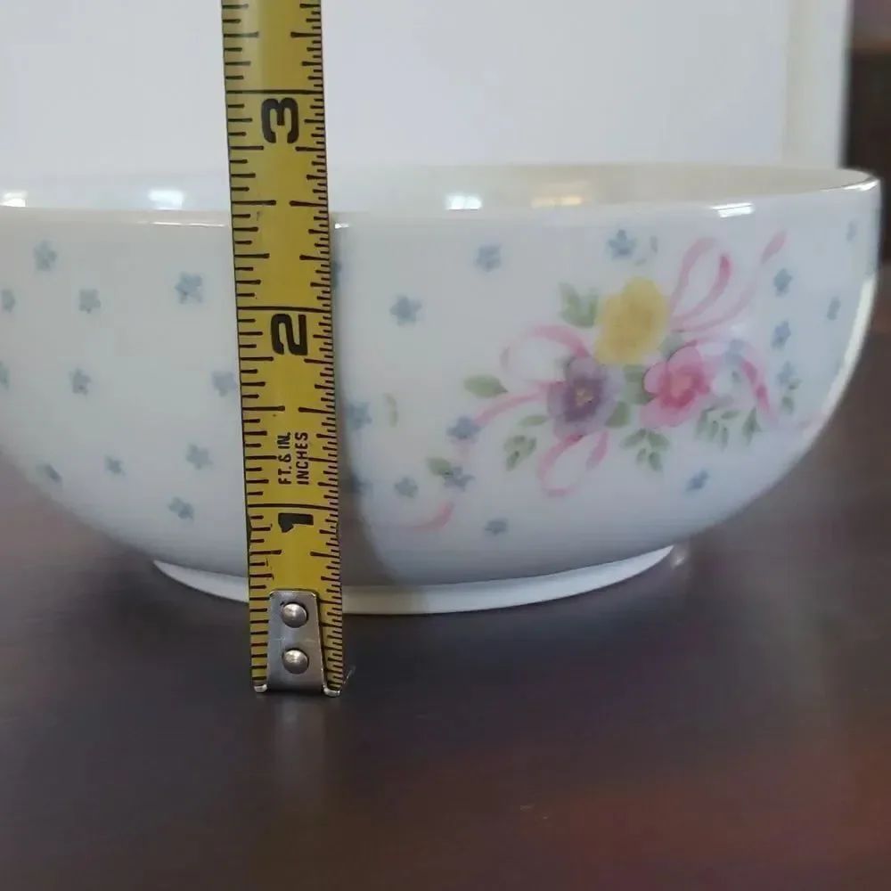 Very Pretty Vintage 1993 FTD Floral Ceramic Bowl Dish